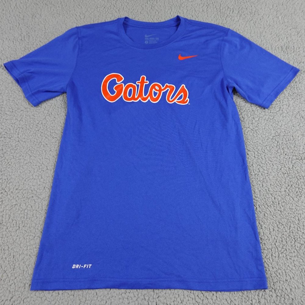 NIKE Tee Dri Fit Short Sleeve Shirt Women Small Florida Gators Athletic Fit Crew